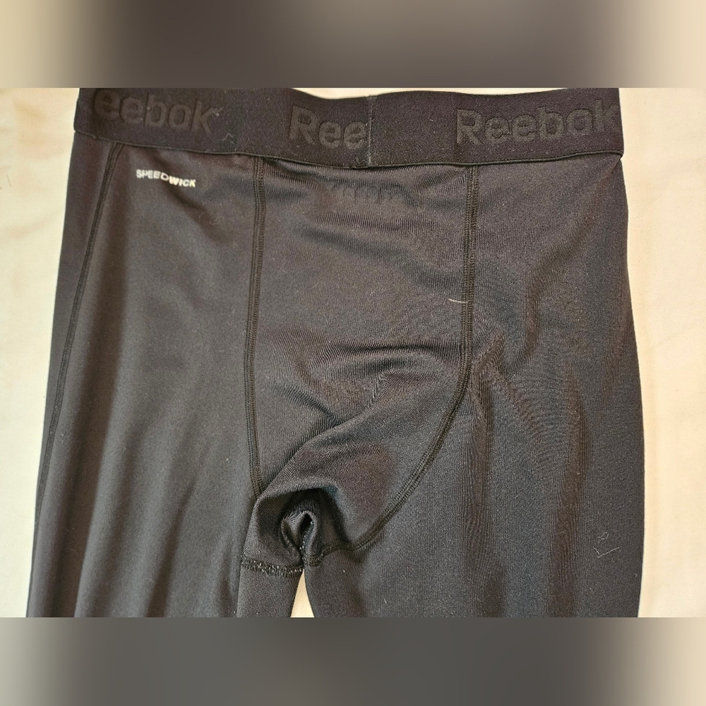 Reebok Mens Black Compression Speedwick Workout Tights Size Large - Picture 14 of 15